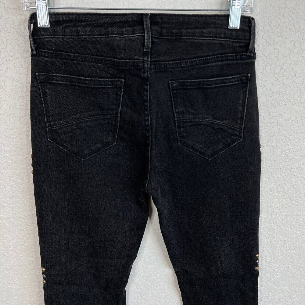 Driftwood Jackie Studded Jeans Black Size 25 Skinny Leg Frayed Casual - Picture 6 of 8